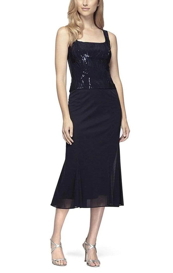 Alex Evenings - 296267 Square Neck Two Piece Sheath Dress 5 Alex Evenings - 296267 Square Neck Two Piece Sheath Dress