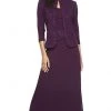 Alex Evenings - 425053 Jacquard Knit Sheath Dress With Jacket