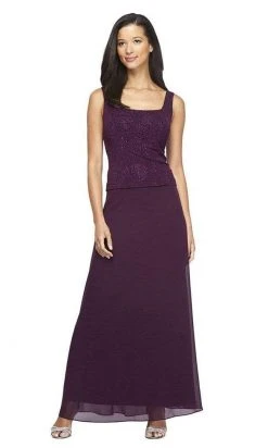 Alex Evenings - 425053 Jacquard Knit Sheath Dress With Jacket