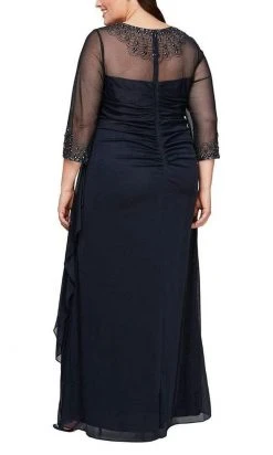 Alex Evenings - 432833 Beaded Jewel Neck Sheath Dress