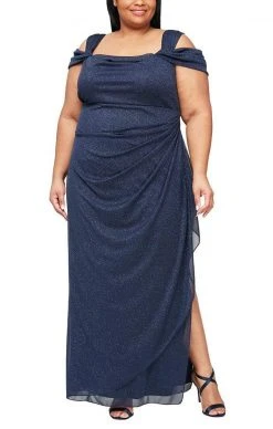 Alex Evenings - 433026 Glitter Mesh Sheath Dress