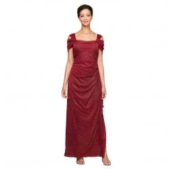 Alex Evenings - 433026 Glitter Mesh Sheath Dress