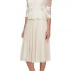 Alex Evenings - 81122420 Embroidered Quarter Sleeves A-Line Dress 2 Alex Evenings - 81122420 Embroidered Quarter Sleeves A-Line Dress