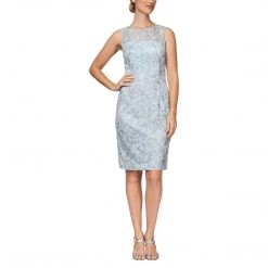 Alex Evenings - 81171013 Sleeveless Embroidered Two Piece Dress 11 Alex Evenings - 81171013 Sleeveless Embroidered Two Piece Dress