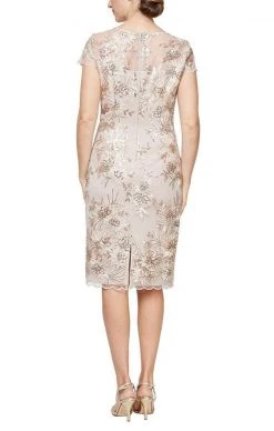 Alex Evenings - 8117953 Floral Laced Midi Dress