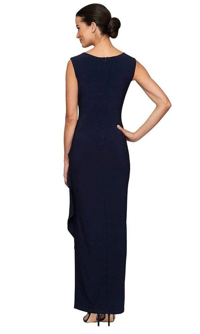Alex Evenings - 81351473 Embroidered Jewel Neck Sheath Dress 4 Alex Evenings - 81351473 Embroidered Jewel Neck Sheath Dress