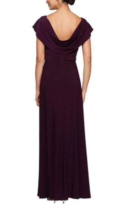 Alex Evenings - 81351491 Cowl Neck A-Line Matte Jersey Dress