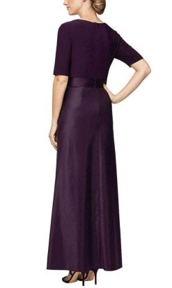 Alex Evenings - 81351533 Surplice Bodice Long Dress