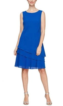 Alex Evenings - 8192005 Chiffon Knee Length 2-Piece Dress