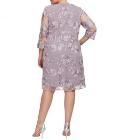 Alex Evenings - 84122202 Floral Embellished Matte Jersey Dress 14 Alex Evenings - 84122202 Floral Embellished Matte Jersey Dress