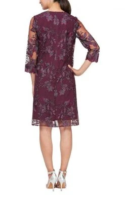 Alex Evenings - 84122202 Floral Embellished Matte Jersey Dress 17 Alex Evenings - 84122202 Floral Embellished Matte Jersey Dress