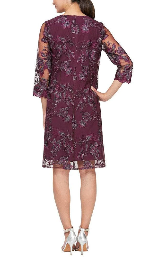 Alex Evenings - 84122202 Floral Embellished Matte Jersey Dress 9 Alex Evenings - 84122202 Floral Embellished Matte Jersey Dress