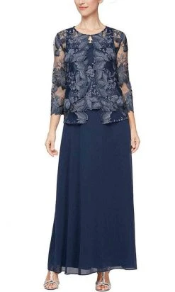 Alex Evenings - 84122422 Lace Jacket A-Line Dress 10 Alex Evenings - 84122422 Lace Jacket A-Line Dress