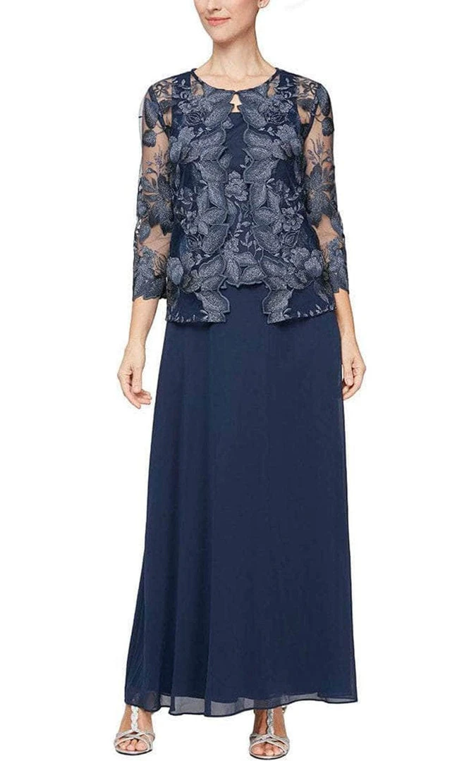 Alex Evenings - 84122422 Lace Jacket A-Line Dress 5 Alex Evenings - 84122422 Lace Jacket A-Line Dress