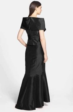 Alexander By Daymor - 1033 Taffeta Trumpet Gown With Faux Wrap Jacket 11 Alexander By Daymor - 1033 Taffeta Trumpet Gown With Faux Wrap Jacket
