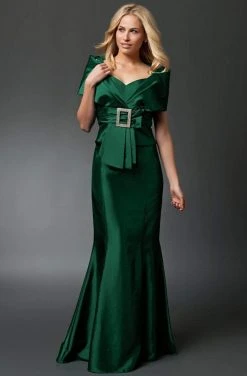 Alexander By Daymor - 1033 Taffeta Trumpet Gown With Faux Wrap Jacket 13 Alexander By Daymor - 1033 Taffeta Trumpet Gown With Faux Wrap Jacket