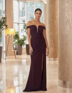 Alexander By Daymor - 1055 Detachable Long Sleeves Column Gown 10 Alexander By Daymor - 1055 Detachable Long Sleeves Column Gown