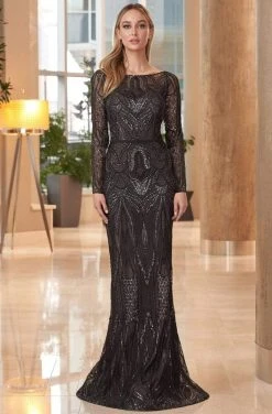 Alexander By Daymor - 1070 Embroidered Lace Bateau Trumpet Gown