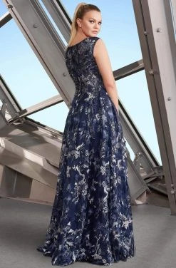 Alexander By Daymor - 1153 Embroidered Bateau A-line Gown