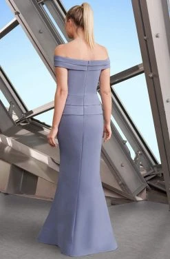 Alexander By Daymor - 1159 Deep Off-Shoulder Trumpet Dress