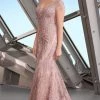 Alexander By Daymor - 1169 Bead Embellished V-Neck Gown