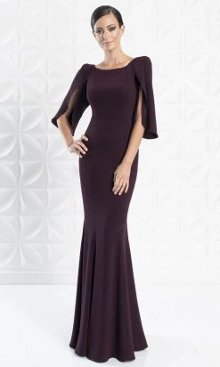 Alexander By Daymor - 1259 Split Caped Sleeve Mermaid Evening Gown 11 Alexander By Daymor - 1259 Split Caped Sleeve Mermaid Evening Gown
