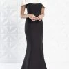 Alexander By Daymor - 1280 Ruffled Off-Shoulder Trumpet Dress