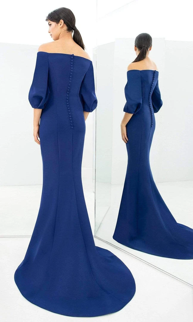 Alexander By Daymor - 1366 Off Shoulder Trumpet Gown With Train 4 Alexander By Daymor - 1366 Off Shoulder Trumpet Gown With Train