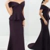 Alexander By Daymor - 1368 Off Shoulder Peplum Long Dress