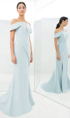 Alexander By Daymor - 1373 Off-Shoulder Front Cutout Mermaid Gown