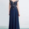 Alexander By Daymor - 1452 Floral Embroidered Chiffon Gown