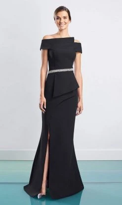Alexander By Daymor - 1470 Off Shoulder Peplum Trumpet Gown