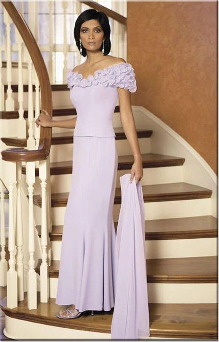 Alexander By Daymor - 2003 Rosette Ruffles Off Shoulder Evening Gown 8 Alexander By Daymor - 2003 Rosette Ruffles Off Shoulder Evening Gown