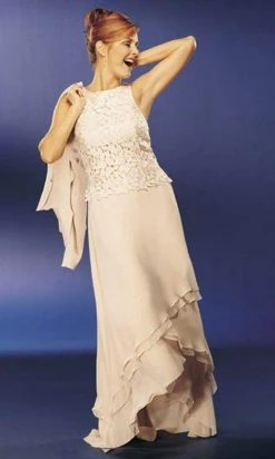 Alexander By Daymor 5137 Tiered Tulip A-Line Dress