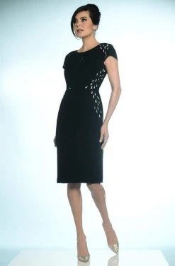 Alexander By Daymor - 818 Jewel Neck Short Dress