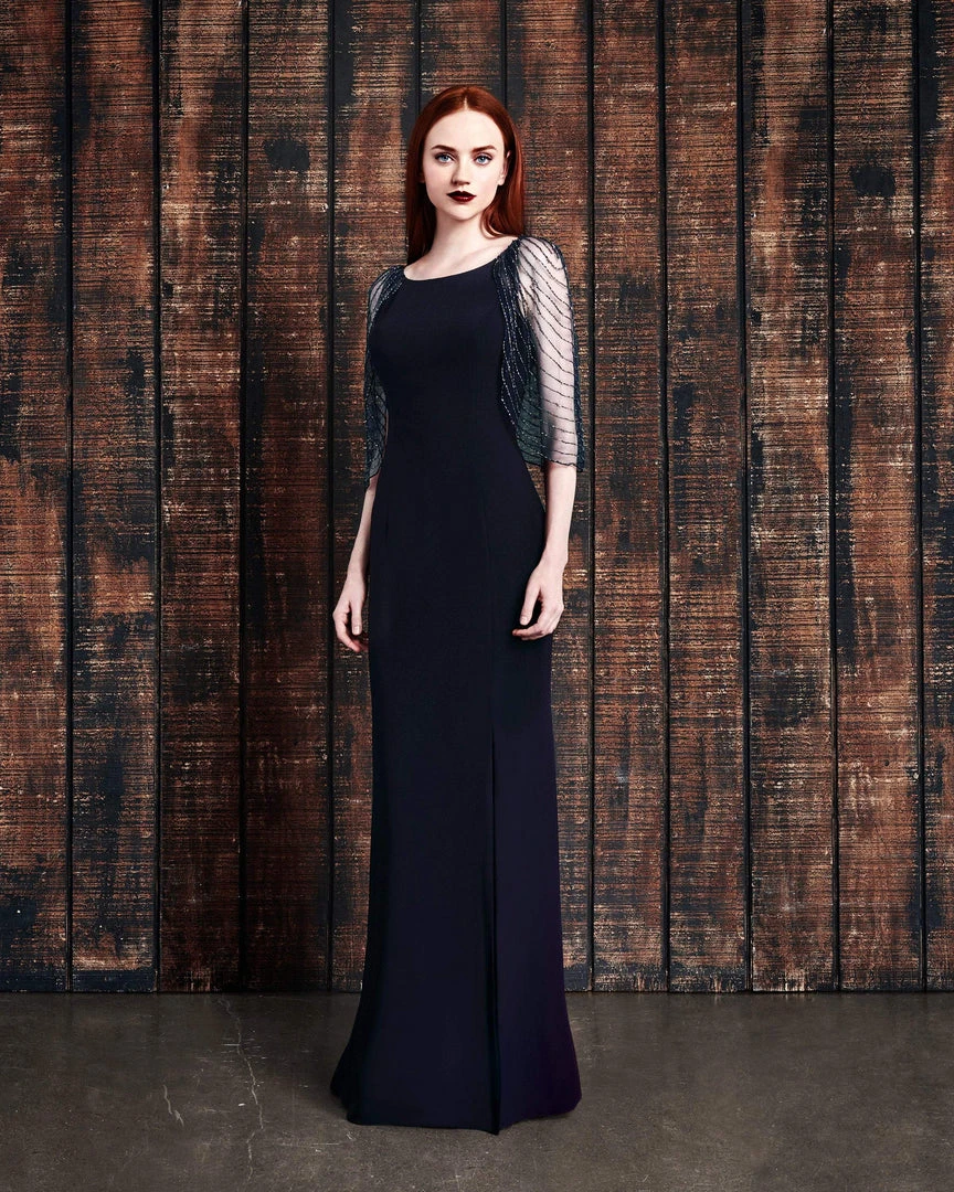 Alexander By Daymor - 861 Embellished Cape Fitted Evening Dress 6 Alexander By Daymor - 861 Embellished Cape Fitted Evening Dress