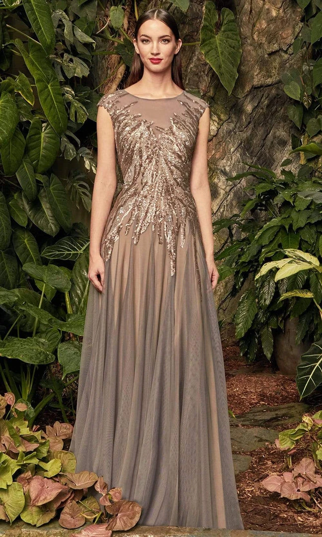 Alexander By Daymor - 957 Beaded Bateau A-Line Dress 4 Alexander By Daymor - 957 Beaded Bateau A-Line Dress