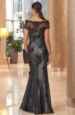 Alexander By Daymor - Embellished Bateau Trumpet Gown 1061