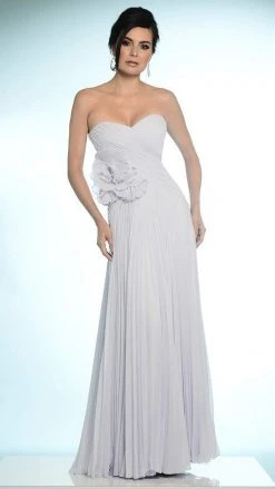 Alexander By Daymor - Ruched Strapless Floral Long Gown 811