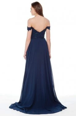 Alyce Paris - 27018 Lace Appliqued Off-Shoulder A-Line Gown