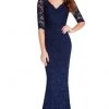 Alyce Paris - 27241 Scalloped Lace Fitted V-Neck Dress