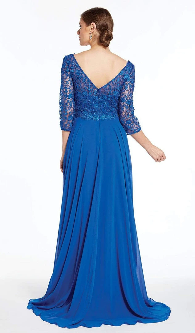 Alyce Paris - 27312 Quarter Sleeve Lace Bodice A-Line Gown 4 Alyce Paris - 27312 Quarter Sleeve Lace Bodice A-Line Gown