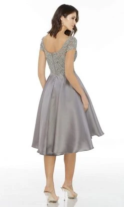 Alyce Paris - 27430 Short Sleeve Scoop Neck A-Line Dress