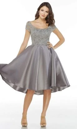 Alyce Paris - 27430 Short Sleeve Scoop Neck A-Line Dress