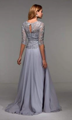 Alyce Paris - 27470 Bateau Appliqued A-Line Evening Dress