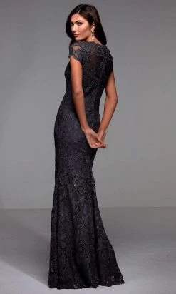 Alyce Paris - 27478 Short Sleeve Scalloped Lace Dress