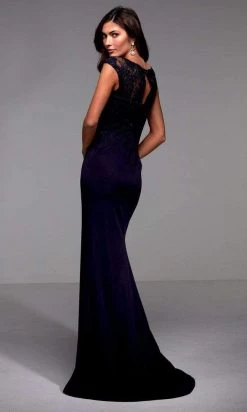 Alyce Paris - 27491 Cap Sleeve Embroidered Sheath Dress