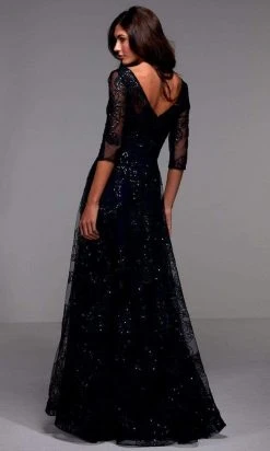 Alyce Paris - 27494 Quarter Sleeve A-Line Evening Dress