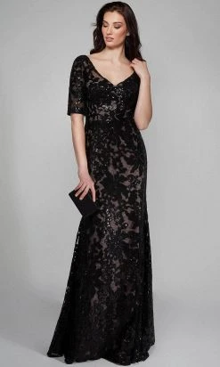 Alyce Paris 27497 - Short Sleeved Evening Dress