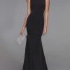 Alyce Paris - 27538 Embellished Bateau Neck Trumpet Dress With Train